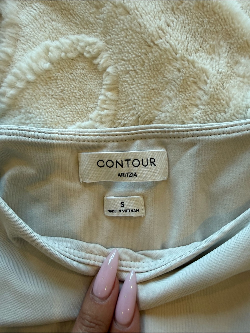 Contour Square Neck Short Sleeve Bodysuit - Cream - Picture 3 of 3